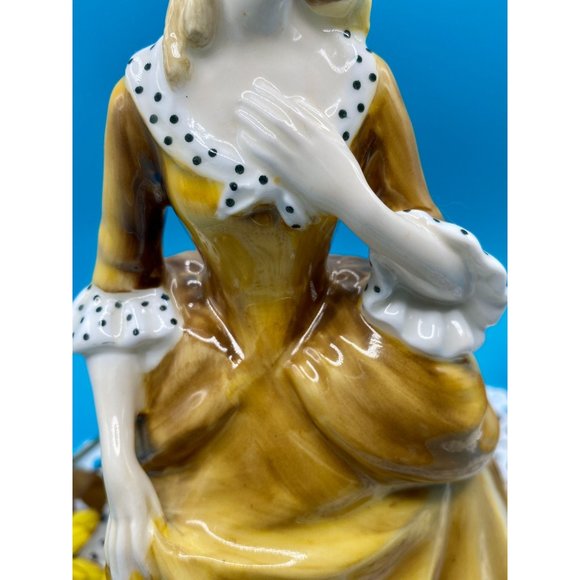 SOLD**Royal Doulton Sandra HN2275 Figurine, Lady in yellow dress, England, - Picture 8 of 13